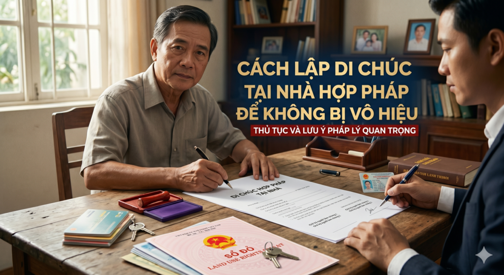 Cách lập di chúc tại nhà hợp pháp để không bị vô hiệu