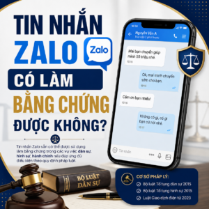 tin nhắn Zalo có làm bằng chứng được không