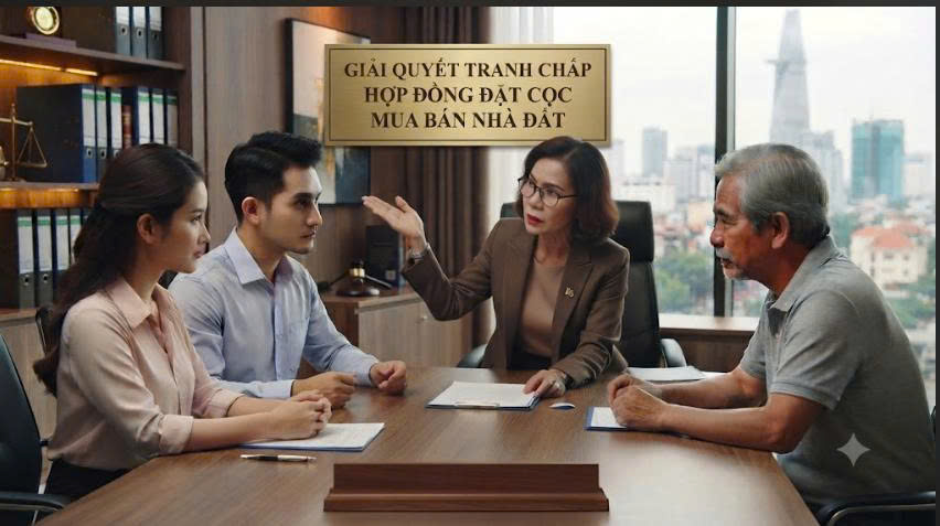 Hướng dẫn chi tiết quy trình giải quyết tranh chấp hợp đồng đặt cọc mua bán nhà đất. Phân tích chế tài phạt cọc và kinh nghiệm pháp lý thực chiến từ Việt Luật Group.