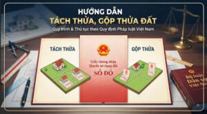 Hướng dẫn chi tiết thủ tục tách thửa, gộp thửa đất theo quy định mới nhất. Cập nhật điều kiện pháp lý, quy trình thực hiện và tổng hợp chi phí từ Việt Luật Group.