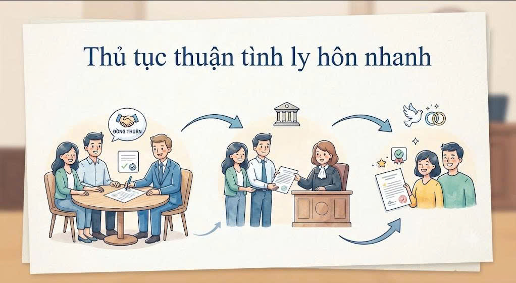 Hướng dẫn chi tiết thủ tục thuận tình ly hôn nhanh tại Quy Nhơn, Bình Định, hồ sơ, trình tự và giải pháp rút ngắn thời gian từ Việt Luật Group.