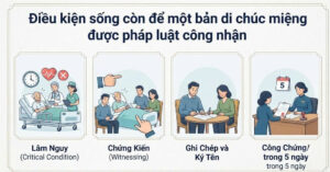 Theo quy định tại Điều 634 Bộ luật Dân sự 2015, pháp luật chỉ thừa nhận di chúc miệng trong những trường hợp cực kỳ đặc biệt và phải thỏa mãn đồng thời các điều kiện ngặt nghèo