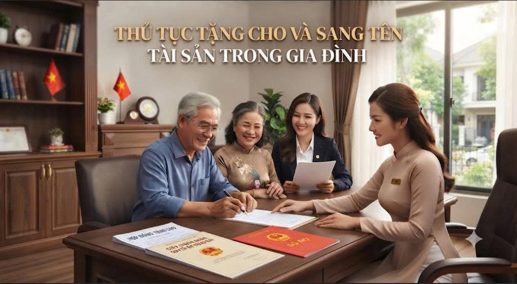 Hướng dẫn chi tiết thủ tục tặng cho và sang tên tài sản trong gia đình, cách lập hợp đồng tặng cho nhà đất và điều kiện miễn thuế khi tặng cho bất động sản.